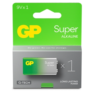 GP Super Alkaline 9V-batteri 6LF22/9V 1-pak