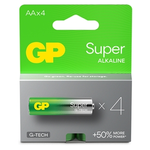 GP Super Alkaline AA-batteri 15A/LR6 4-pak