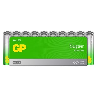 GP Super Alkaline AA-batteri 15A/LR6 20-pak