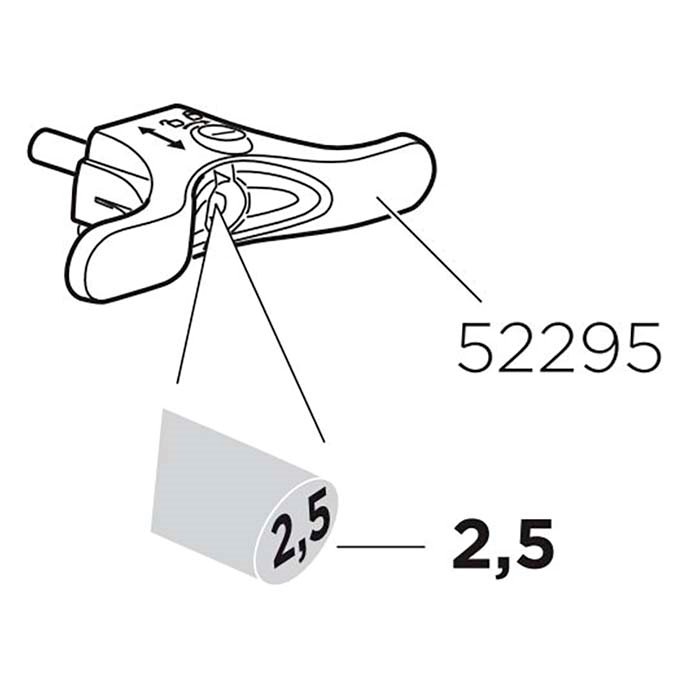 Thule håndtag til 941/943 25mm