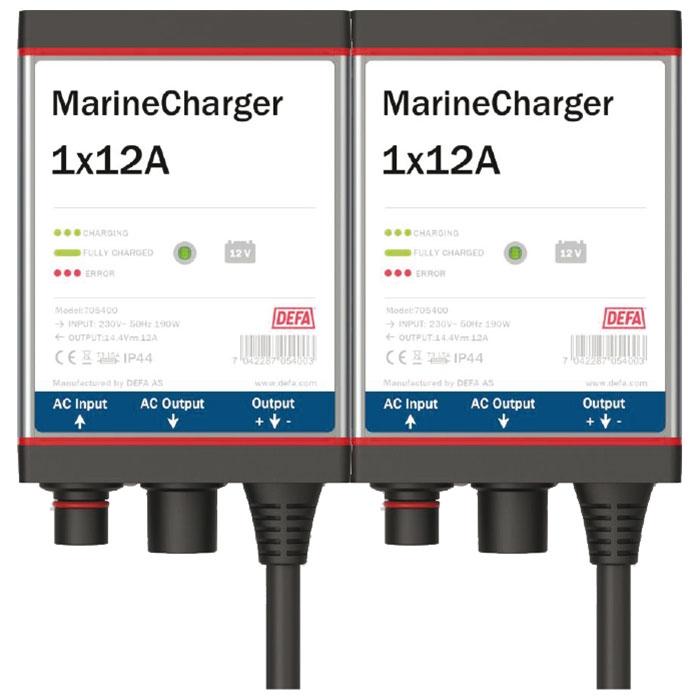 DEFA marinecharger 12v 2x12a fast mont.