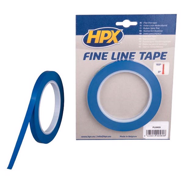 HPX staffering tape blå 9mm x 33m