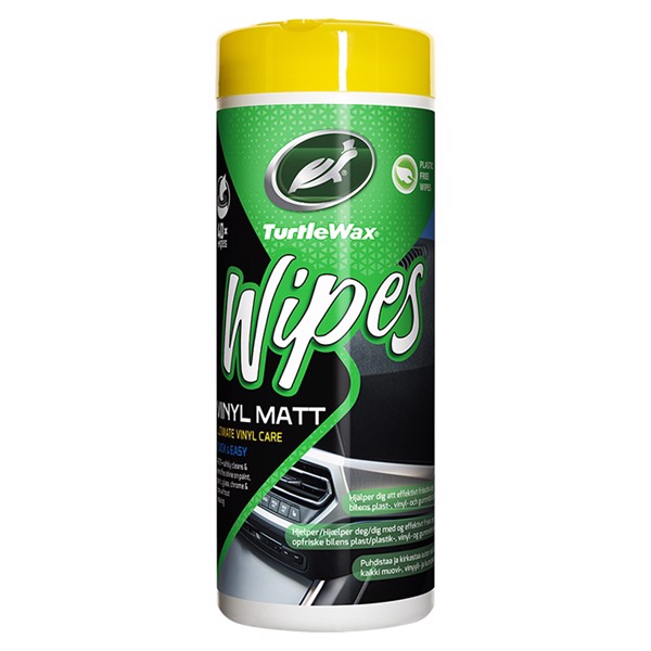 Turtle Wipes Vinyl Mat Tube 40 stk Vinylrens servietter