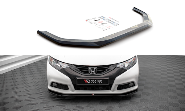 Maxton Front Splitter V.1 Honda Civic Mk9 - Gloss Black