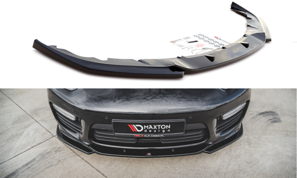 Maxton Front Splitter V.2 Porsche Panamera Turbo 970 Facelift - Gloss Black