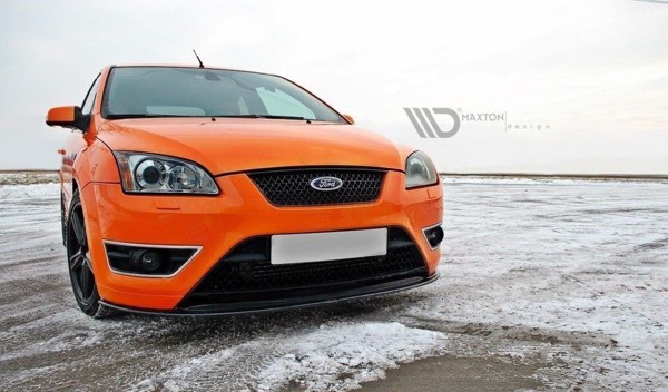 Maxton Front Splitter V.2 Ford Focus St Mk2 - Gloss Black