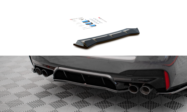 Maxton Central Rear Splitter BMW M5 F90 - Gloss Black