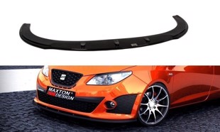 Maxton Front Splitter Seat Ibiza Iv Cupra(6J) Preface Model - Gloss Black