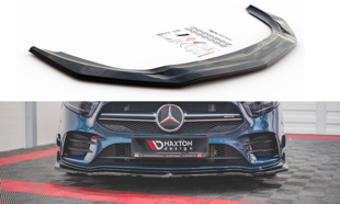 Maxton Front Splitter V.1 Mercedes A35 Amg / Amg-Line W177  - Gloss Black