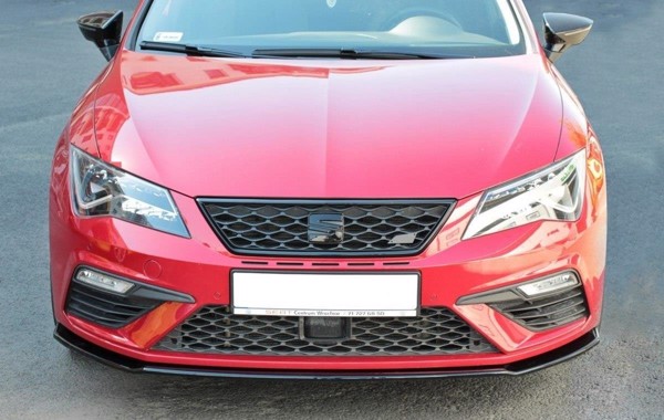 Maxton Front Splitter V.2 Seat Leon Cupra / Fr Mk3 Fl - Gloss Black