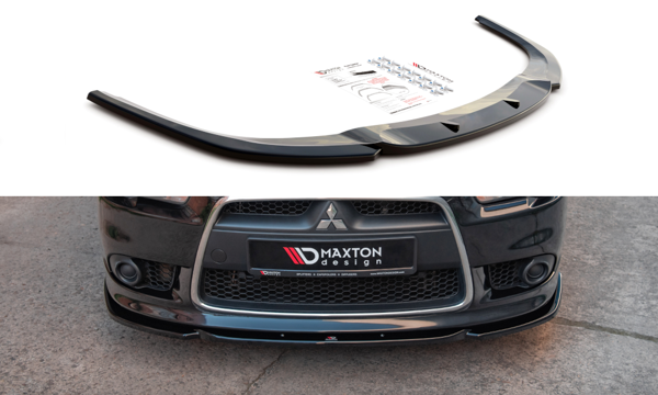 Maxton Front Splitter Mitsubishi Lancer Sportback Mk8 - Gloss Black