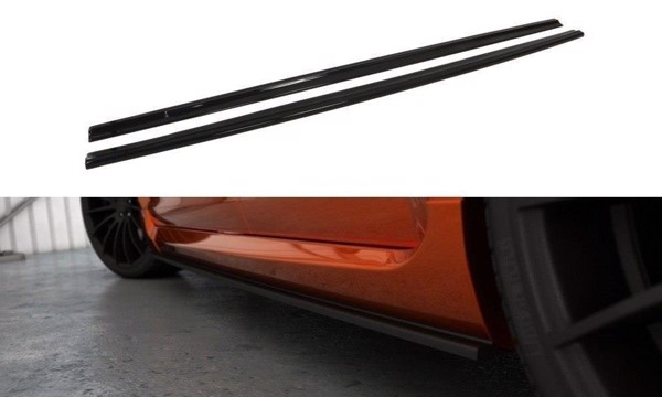 Maxton Side Skirts Diffusers Ford Focus St Mk2 Fl - Gloss Black