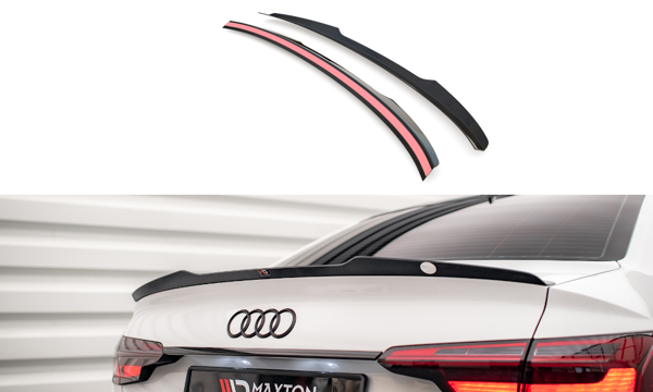 Maxton Spoiler Cap Audi A4 Sedan B9 Facelift - Gloss Black