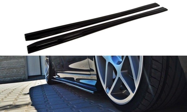 Maxton Side Skirts Diffusers Saab 9-3 Turbo X/ Aero Facelift - Gloss Black