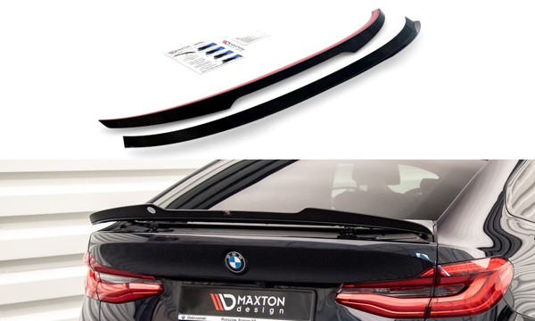 Maxton Spoiler Cap For BMW 6 Gt G32 M-Pack - Gloss Black