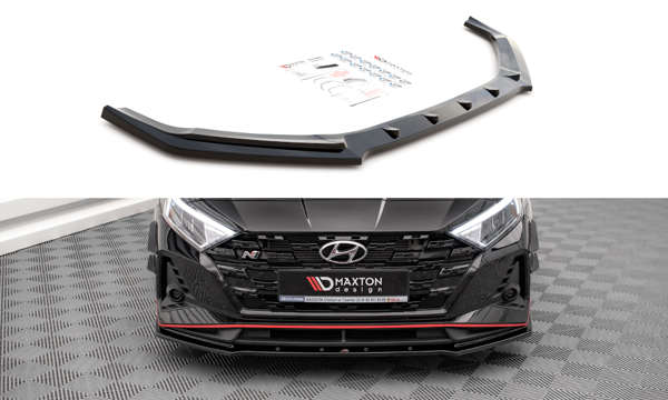 Maxton Front Splitter V.1 Hyundai I20 N Mk3 - Gloss Black