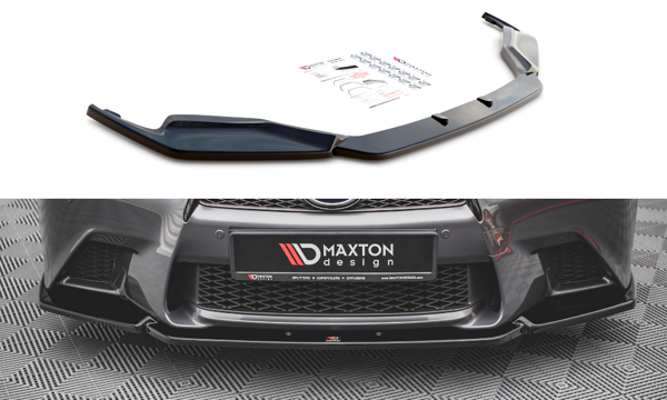 Maxton Front Splitter V.1 Lexus Gs F Sport Mk4 (L10) - Gloss Black