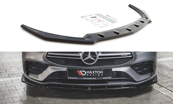 Maxton Front Splitter V.2 Mercedes-Amg Cla 35 Aero C118 - Gloss Black