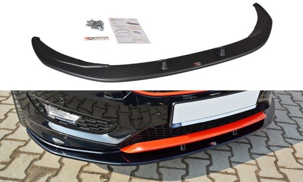 Maxton Front Splitter V.1 Ford Focus St-Line Mk3 Fl - Gloss Black