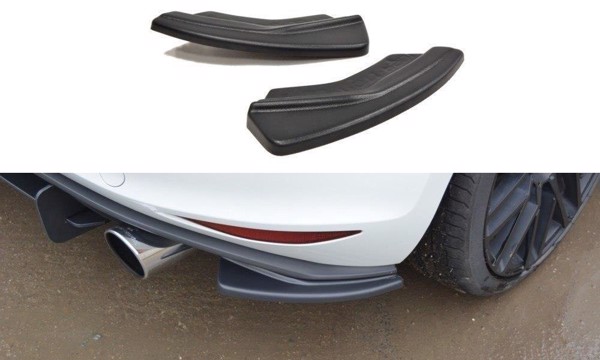 Maxton Rear Side Splitters VW Golf VIi Gti - Gloss Black