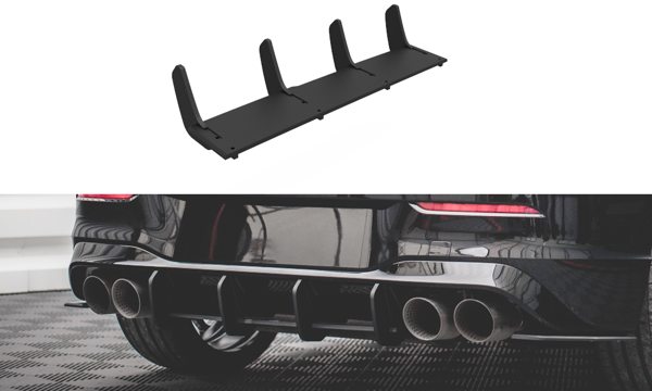 Maxton Street Pro Rear Diffuser Volkswagen Golf R Mk8 - Black