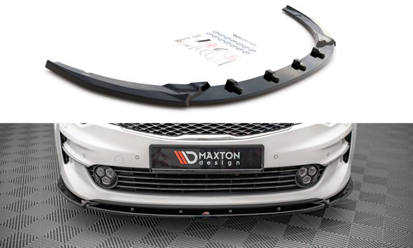 Maxton Front Splitter V.1 Kia Optima Mk4 - Gloss Black