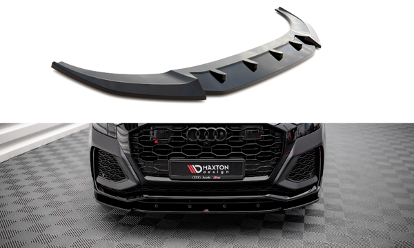 Maxton Front Splitter V.1 Audi RSQ8 Mk1 - Gloss Black