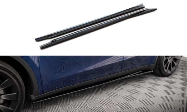 Maxton Side Skirts Diffusers V.1 Tesla Model Y - Gloss Black