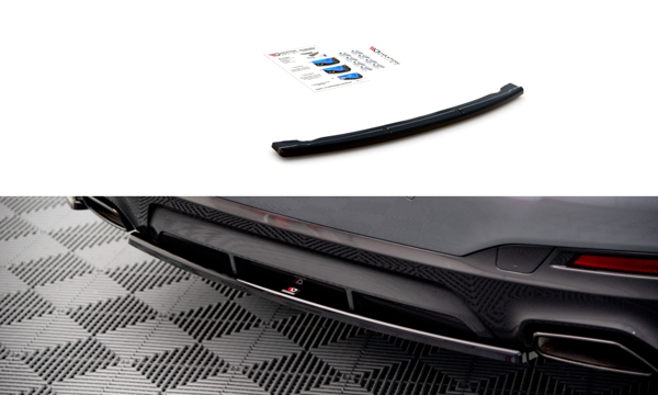 Maxton Central Rear Splitter BMW 5 G30 Facelift M-Pack - Gloss Black