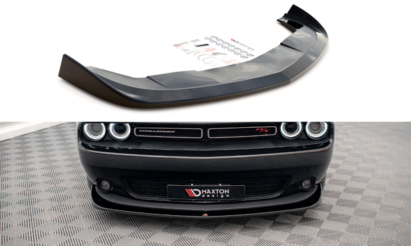 Maxton Front Splitter Dodge Challenger Rt Mk3 Facelift - Gloss Black