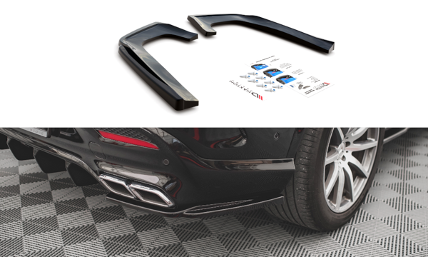 Maxton Rear Side Splitters V.1 Mercedes-Benz Gle Coupe 63Amg C292 - Gloss Black