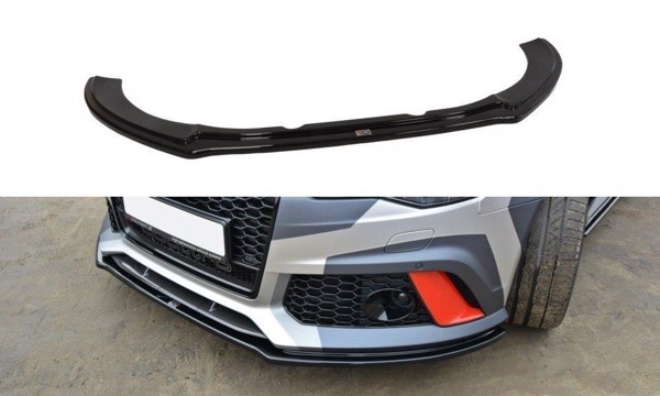 Maxton Front Splitter V.1 Audi RS6 C7 / C7 Fl - Gloss Black