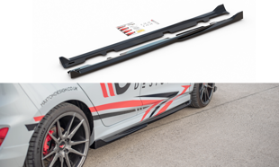 Maxton Side Skirts Diffusers V.4 Ford Fiesta Mk8 St / St-Line - Gloss Black