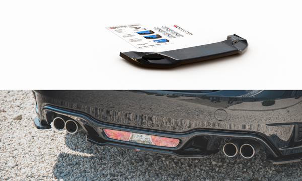 Maxton Central Rear Splitter Fiat 124 Spider Abarth - Gloss Black