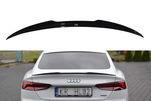 Maxton Spoiler Cap Audi A5 S-Line F5 Sportback - Gloss Black