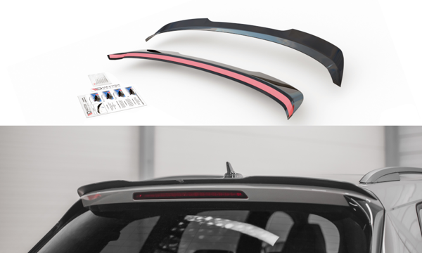 Maxton Spoiler Cap V.1 Skoda Kodiaq Mk1 Sportline/RS - Gloss Black