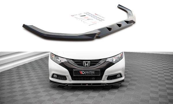 Maxton Front Splitter V.2 Honda Civic Mk9 - Gloss Black