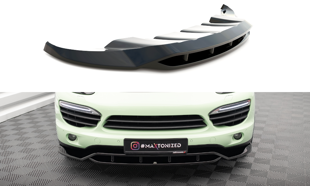 Maxton Front Splitter Porsche Cayenne Mk2 - Gloss Black