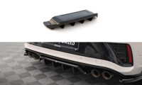 Maxton Central Rear Splitter (With Vertical Bars) Volkswagen T-Roc R Mk1 Facelift - Gloss Black