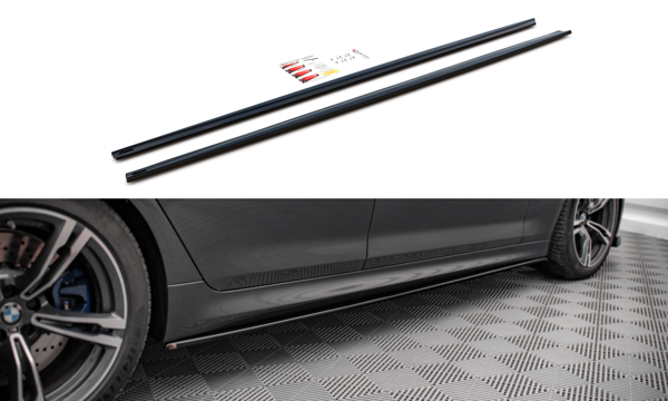 Maxton Side Skirts Diffusers BMW M5 F90 - Gloss Black