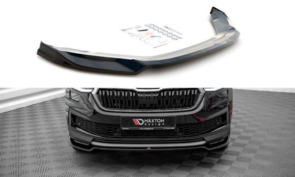 Maxton Front Splitter V.2 Skoda Kodiaq Mk1 Facelift - Gloss Black