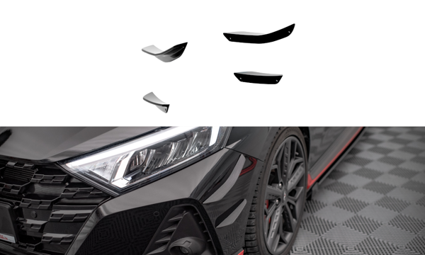 Maxton Front Bumper Wings (Canards) Hyundai I20 N Mk3