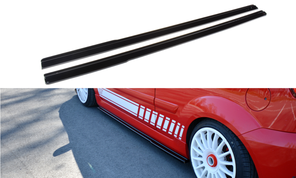 Maxton Side Skirts Diffusers Ford Fiesta St Mk6 - Gloss Black