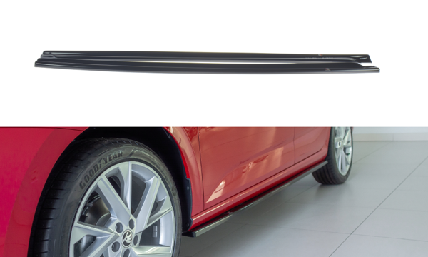 Maxton Side Skirts Diffusers Skoda Scala - Gloss Black