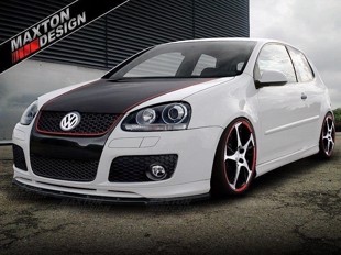 Maxton Front Splitter VW Golf V Gti Votex - Gloss Black