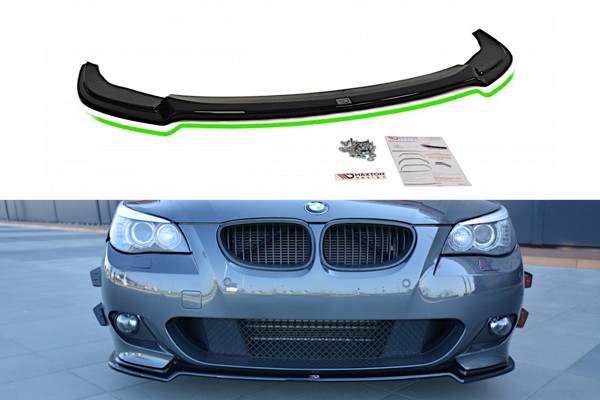 Maxton Front Splitter For BMW 5 E60/61 M-Pack - Gloss Black