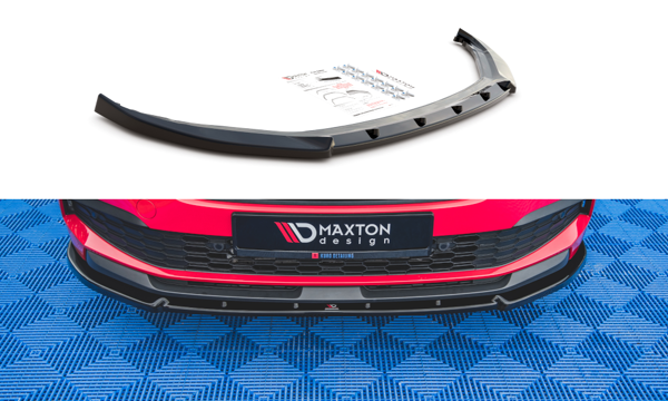 Maxton Front Splitter V.2 Skoda Kamiq - Gloss Black