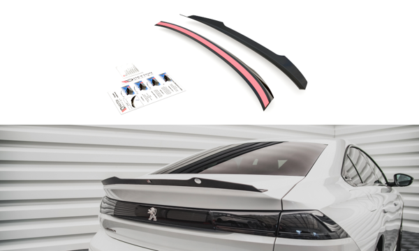 Maxton Spoiler Cap Peugeot 508 Sedan Mk2 - Gloss Black