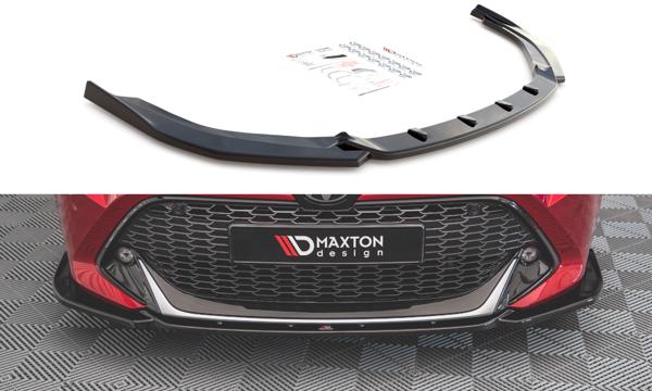 Maxton Front Splitter Toyota Corolla Gr Sport Hatchback Xii - Gloss Black