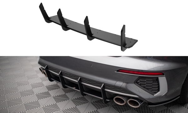 Maxton Street Pro Rear Diffuser Audi S3 Sedan 8Y - Red